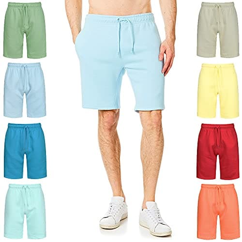 Image of Ript Essentials RCSHO765 Mens Soft Touch Loungewear Sweatpants Joggers Jog Shorts, Aquamarine, Large RCSHO765_AQMAR_L