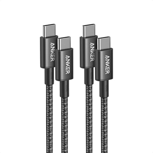 Image of Anker 333 USB C to USB C Charging Cable, (3.3ft/1m 100W, 2-Pack), Fast Charging Power Suitable for iPhone 17/16/15, iPad Pro, Samsung Galaxy, MacBook Pro,and More