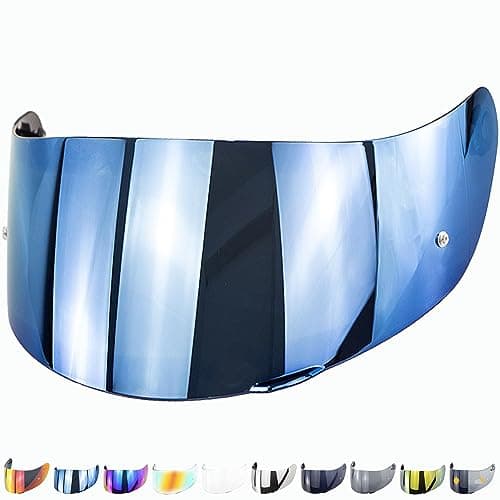 Image of Everalo Compatible with Agv K1 Visor - K3sv - K5 - K5s - K1s - S4sv - Horizon - Skyline - Strada - Stealth sv - Compact - Helmet Visor Gt2 Pinlock Ready (Blue)