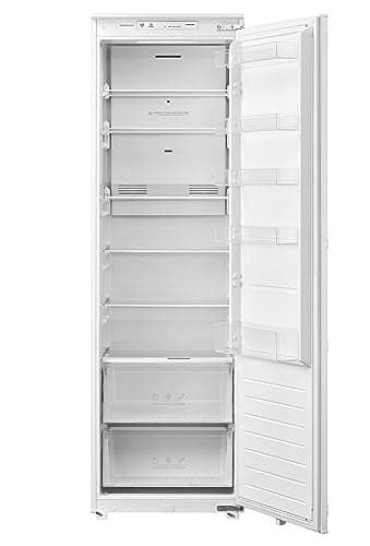 Image of Cookology CITDLFR177 Large Built-In Integrated Larder Fridge in White - 304 Litre - 6 Adjustable Shelves, 2 Vegtable Draws - Reversible Door - Temperature Control - External LED Control Panel