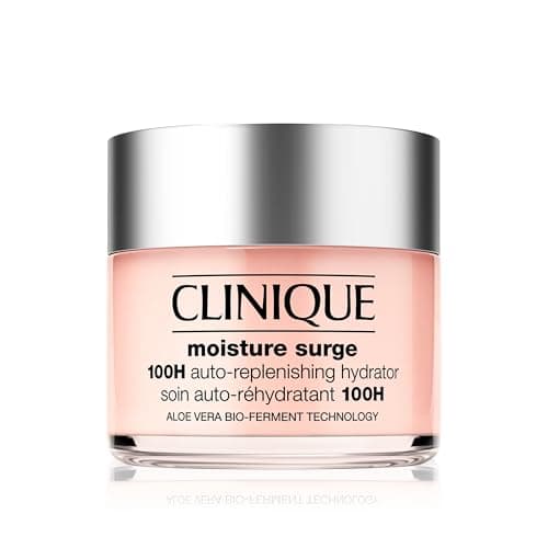 Image of Clinique Moisture Surge 100H Auto-Replenishing Hydrator Oil Free Face Moisturiser With Hyaluronic Acid + Aloe Vera Bioferment For All Skin Types | Hydrating + Moisturising