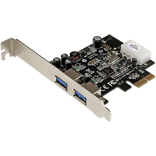 Image of StarTech.com PEXUSB3S25 2 Port PCI Express (PCIe) SuperSpeed USB 3.0 Card Adapter with UASP, LP4 Power, Dual Port USB 3 PCIe Controller