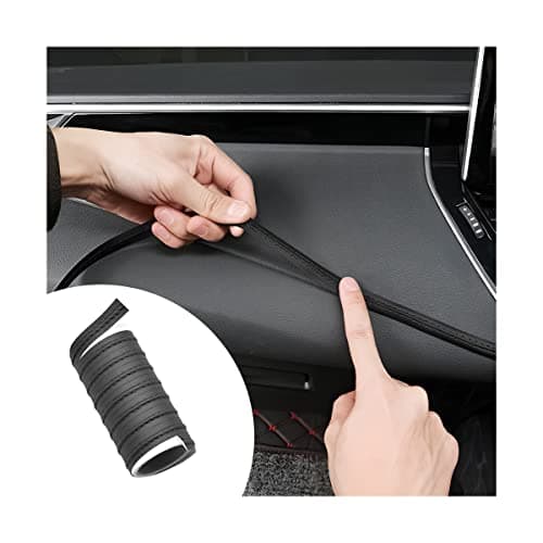 Image of CGEAMDY Car Interior Trim Strips, 2M Flexible Automobile Interior Trim DIY Decorative Strip, Scratchproof Protect Molding Line, Car Decoration Accessories for Door Panel Gap Instrument Panel(Black)