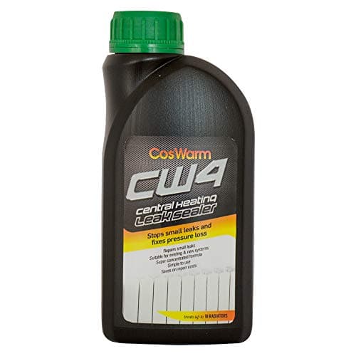 Image of CosWarm CW4 Central Heating Leak Sealer - Treats Up to 18 Radiators - Stops Leak - Boiler Leak Repair & Sealant - Stops Minor Leaks & Weeps, Fixes Pressure Loss & Leaking Pipes - Underfloor Heating