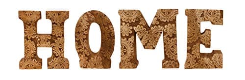 Image of EliteKoopers Hand Carved Wooden Flower Letters Words For Decoration