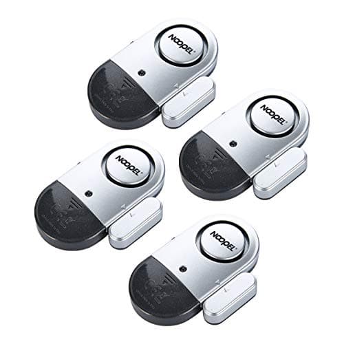 Image of Door Window Alarm 4 Pack Noopel Home Security Ultra-Slim Wireless Magnetic Sensor Burglar Anti-theft 120DB Alarm with Batteries included - DIY EASY to Install (4)