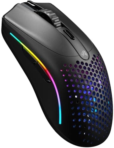 Image of GLORIOUS Model O 2 Mini Wireless Gaming Mouse: Superlight 57g, up to 210hr Battery, Dual Wireless 2.4GHz and Bluetooth 5.2, 26K Optical Sensor, 80M Clicks, 6 Programmable Buttons, FPS Mouse - Black