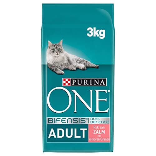 Image of Purina ONE Adult Cat Chunks with Salmon and Whole Grains, 3 kg - box of 4 (12 kg)