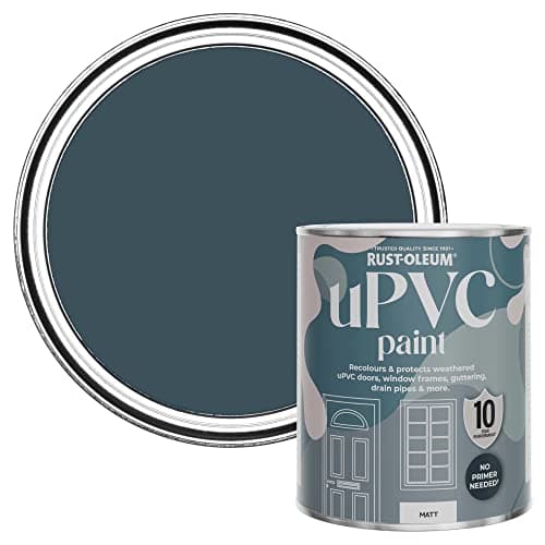Image of Rust-Oleum Blue uPVC Door and Window Paint in Matt Finish - Evening Blue 750ml