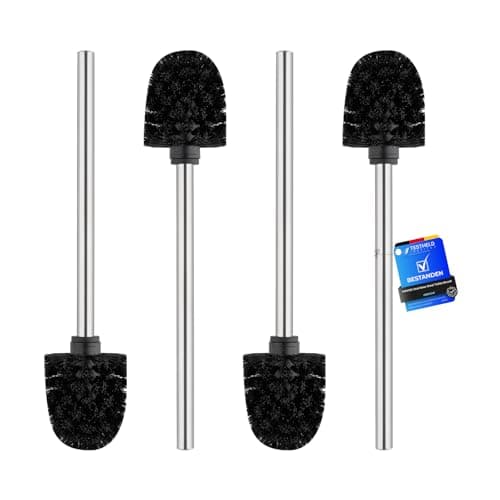 Image of ‌Ibergrif Toilet Brush Replacement 4PCS Stainless Steel Handle, Durable Bristles for Bathroom Cleaning M34155