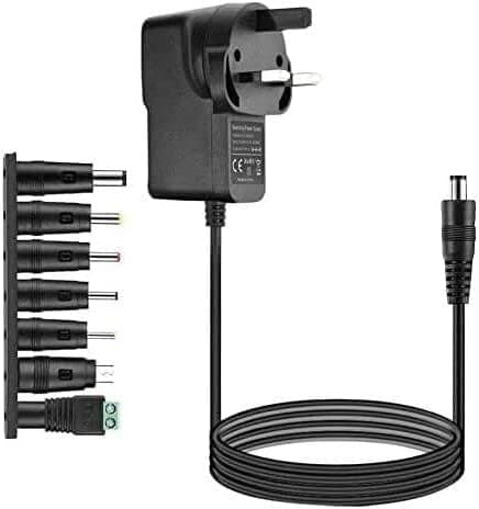 Image of 5V 2A Power Supply Adapter,Universal AC to DC Power Adapter 100-240V with 7 Tips DC Plug Adapters AC Charger for LED Strip Lights, Android, TV Box, Router, Speaker and Tablet more 5V Home Appliances