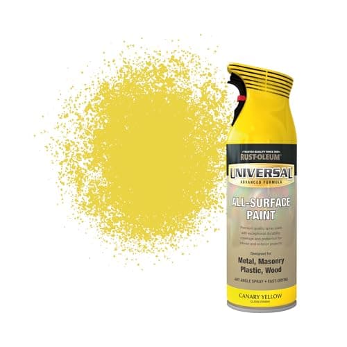 Image of Rust-Oleum 400ml Universal Spray Paint Aerosol - Gloss Canary Yellow