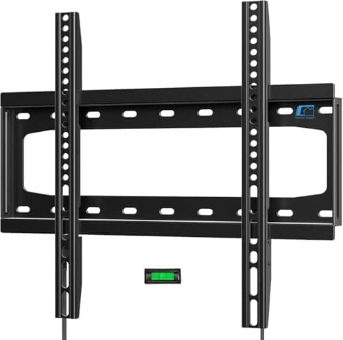 Image of HOME VISION Fixed TV Wall Bracket for 26-65 Inch Flat/Curved TVs, Max VESA 400x400mm, Supports up to 99 lbs/45kg, Universal TV Wall Bracket, Space Saving HV8401