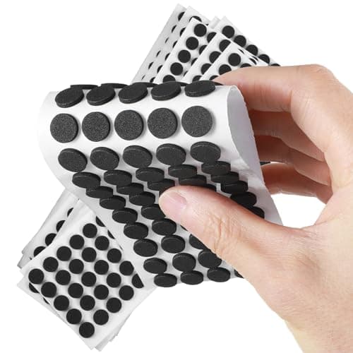 Image of 800Pcs Small Felt Pads, Self-Adhesive EVA Foam Furniture Pads, Round Felt Furniture Stickers Floor Protectors for Desks Drawers Vases Photo Frames Cabinets Doors Candlesticks - Black