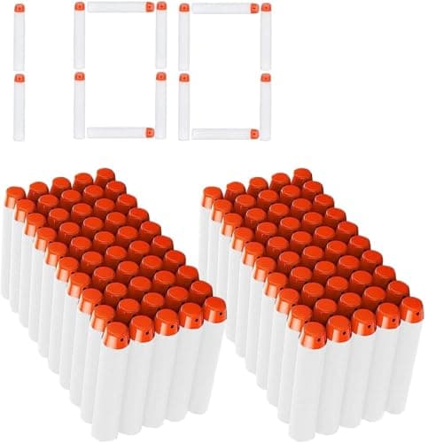 Image of Glow in the Dark Nerf Refill Bullets Darts - 7.2cm Ammo Pack for Nerf N-strike Elite Series Toy Gun - replacement foam darts for Target Practice (100 Pack)