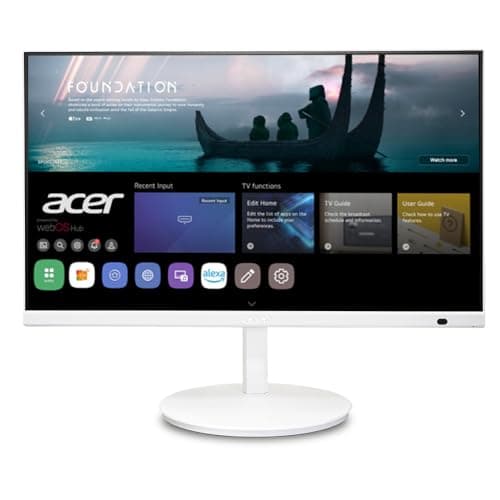 Image of Acer CS272 27” IPS Full HD Smart Monitor | WebOS | Streaming TV | Bluetooth | Wireless Projection | iOT Device for Smart Home | Height Adjustable, Swivel, Tilt & Pivot | 3Wx2 Speakers | sRGB 99%