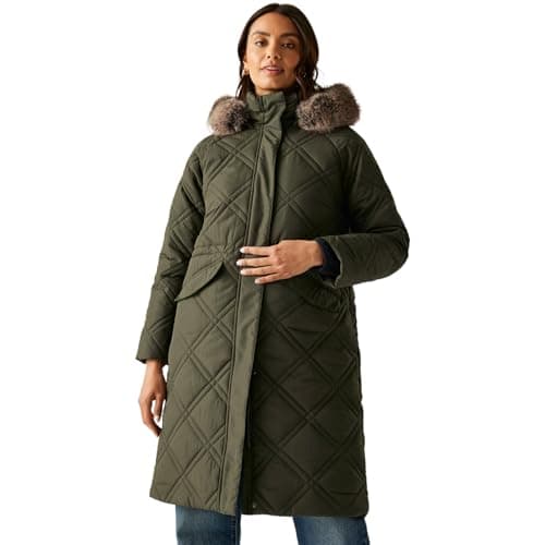 Image of Regatta Womens Freyla Quilted Jacket Water Repellent Insulated Hooded Winter Coat