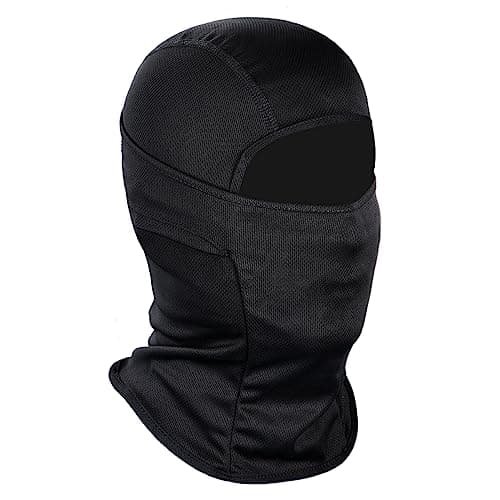 Image of Achiou Balaclava Face Mask, Ski Mask UV Protector Lightweight for Motorcycle Cycling Running Black
