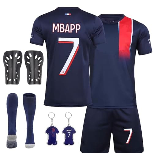 Image of Kids Football Training Shirts & Shorts, Socks, Guard Plate & Keychain - 2023/24 Home & Away Jerseys