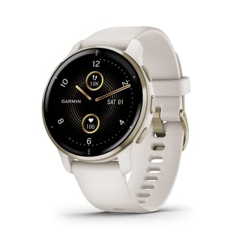 Image of Garmin [ Renewed Venu 2 PLUS (45mm), AMOLED GPS Smartwatch with All-day Advanced Health and Fitness Features, Voice Functionality, Music Storage, Up to 9 days battery life, Ivory (Renewed)