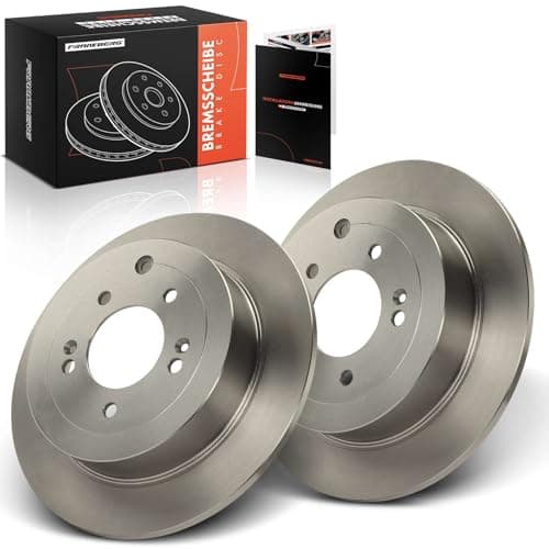 Image of Frankberg Brake Disc Set incl. 2x Discs Rear Solid Ø302mm Compatible with Tucson TL TLE Sportage QL QLE Replace# 58411D3000,58411D7000