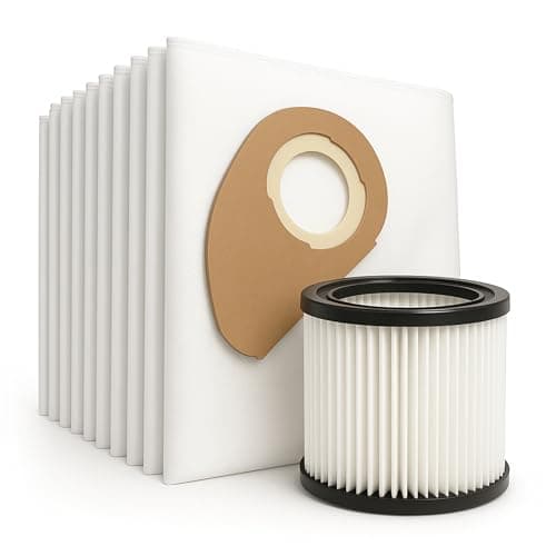Image of 10 Vacuum Cleaner Bags + 1 Filter Compatible with Nilfisk Buddy II Vacuum Cleaner - 12/18 INOX, T, Buddy 2, Alternative to Original 81943047/81943048