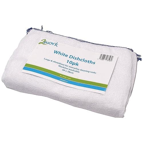 Image of 2Work Dishcloth 300 x 400 mm White (Pack of 10) 100212