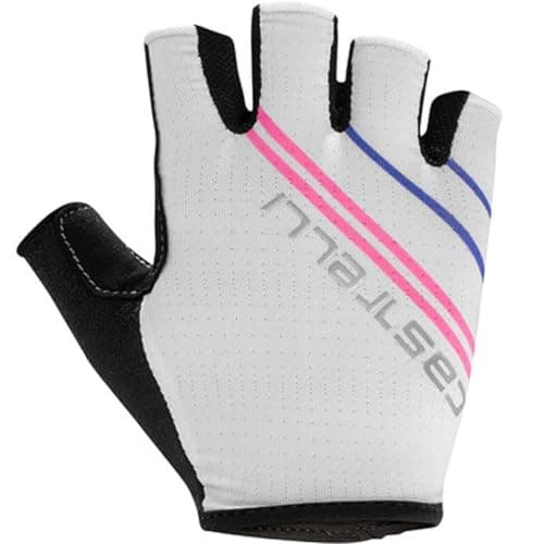 Image of CASTELLI 4519060-065 DOLCISSIMA 2 W GLOVE Women's Cycling Gloves Ivory/Pink Fluo S