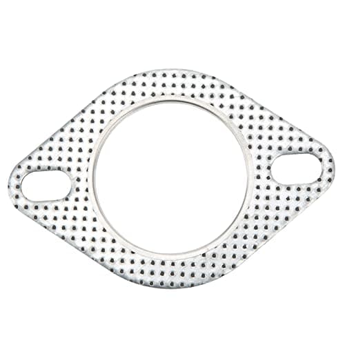 Image of 2 Hole Reinforced Metal Exhaust Gasket, Suitable for 2.25 Inch/57mm Exhaust Pipes and Turbo Engines, to Prevent Leakage and Adjust Component Clearances