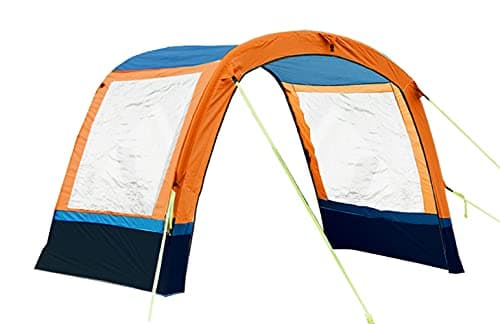 Image of OLPRO Cocoon Breeze Inflatable Campervan Awning Extension Orange & Black - 2022 Onwards, Air Beam, extra storage room, undercover dining area, 350cm wide x 180cm long