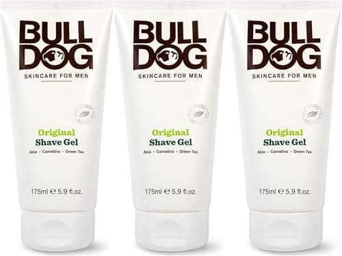 Image of Bulldog Skincare Original Shave Gel With Aloe Vera For A Smooth And Comfortable Shave 175ml x 3 Pack