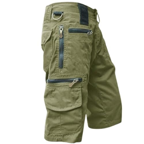 Image of camo Cargo Shorts Men Mens Cargo Combat Shorts for Men UK Cotton Camo Pants with Multi Pockets Workwear for Tactical, Military, Hunting, Climbing