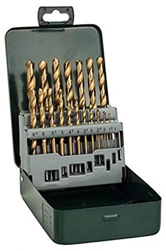Image of Bosch 19 pcs. HSS-TiN Metal Drill Bit Set (for Metal, Ø 1-10 mm, Accessory Drill Driver)