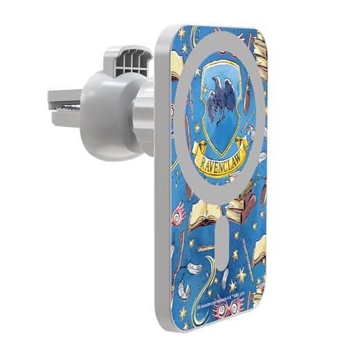 Image of Head Case Designs Officially Licensed Harry Potter Ravenclaw Houses Magnetic Car Mount with Wireless Charger 15W Fast Charging Compatible with MagSafe iPhone and Android Qi Devices (White)