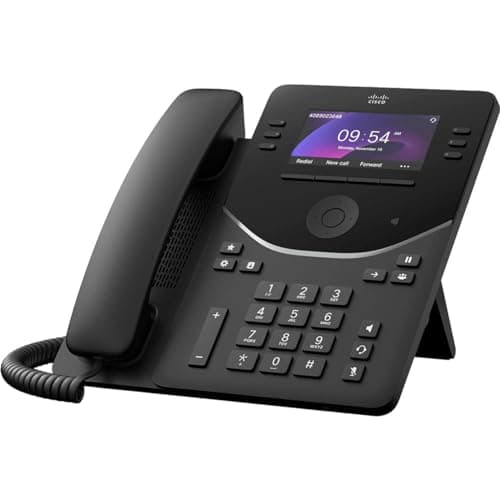 Image of Cisco DP-9851 IP Phone - Wired - Wired - Desktop - Carbon Black - 6 x Total Line - VoIP - 3.7" LCD - 2 x Network (RJ-45) - PoE Ports
