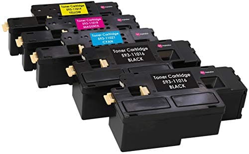 Image of 5 (1 SET + 1 BLACK) Compatible Laser Toner Cartridges for Dell 1250 1250c 1350 1350cn 1350cnw 1355 1355cn C1760 C1760nw C1765 C1765nf C1765nfw | Print Yield: 2000 Pages (Black) & 1400 Pages (Colours)