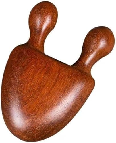 Image of Brown Wood Facial Massager,Wooden Body Acupoint Massager,Nose Eye Neck Wood Scraper,Smooth Surface Without BurrsFace Skin Care Tools GuaSha Wood Stick