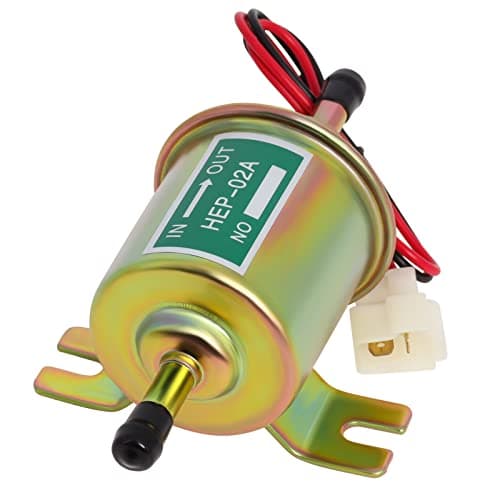 Image of Universal Electric Fuel Pump 12V Low Pressure 4-7 PSI Inline Fuel Pump For Gasoline or Diesel Engine HEP-02A Motorcycle Carburetor ATV Trucks Boats By Gekufa