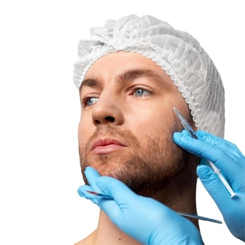 Image of Super Guard Hair Nets for Catering – Disposable Bouffant Caps – Double Stitched Mob Caps – Non-Woven Elastic Hair Net Caps – Hair Cover Caps for Food Handling and Service (Pack of 100)