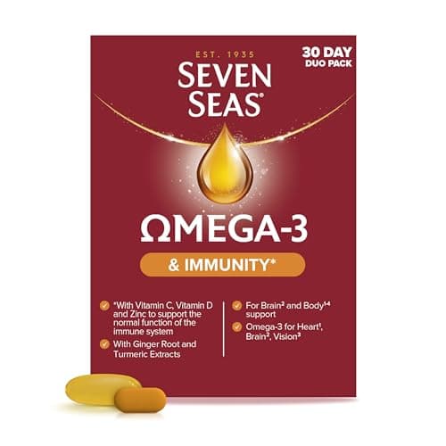 Image of Seven Seas Omega-3 Fish Oil and Immunity, With Vitamin C, Vitamin D, Duo Pack: 30 Capsulesplus30 Tablets