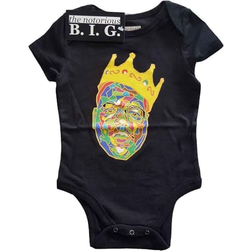 Image of Biggie Smalls Kids Baby Grow: Crown - 3 - 6 Months - Black