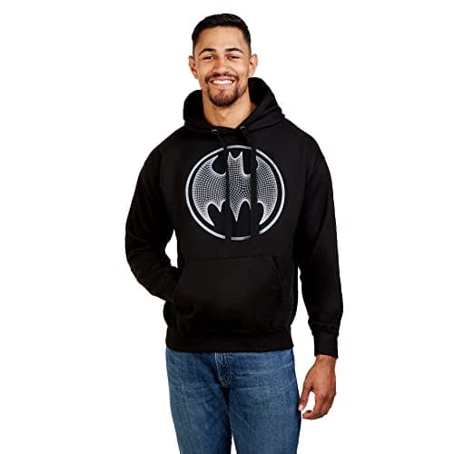 Image of DC Comics Men's BATMAN 3D Regular Fit Hooded Long Sleeve Hoodie, Black (Black Blk), Medium (Manufacturer Size:Medium)