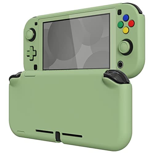 Image of eXtremeRate PlayVital Matcha Green Protective Grip Case for Nintendo Switch Lite, Hard Cover Protector for Nintendo Switch Lite - Screen Protector & Thumb Grips & Buttons Caps Stickers Included