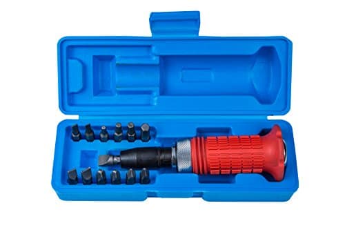 Image of Blue Spot Tools 12064 Impact Driver in Case, Red, Set of 13 Piece