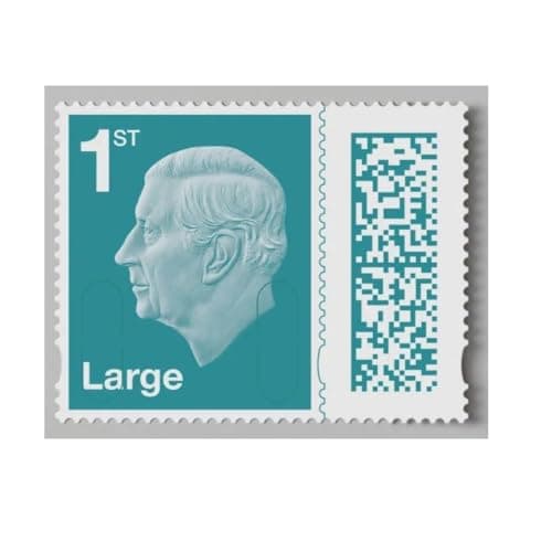 Image of Royal Mail Ltd 8 x 1st Class Large Letter BARCODED Self Adhesive Postage Stamps