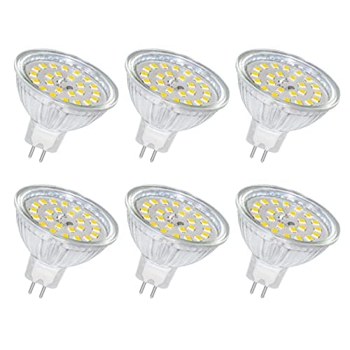 Image of SCNNC MR16 GU5.3 LED Light Bulb 12V 5W Natural White 4000K, 500LM Non-Dimmable, Equivalent to 5 0W Halogen, GU5.3 MR16 LED Light Bulbs for Ceiling Lights, Landscape Lighting, Pack of 6