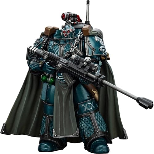 Image of JOYTOY Warhammer 40k Alpha Legion Exodus 'The One who is Many’With Sniper Rifle And Power Dagger 1/18 Action Figure Collect And Display Model