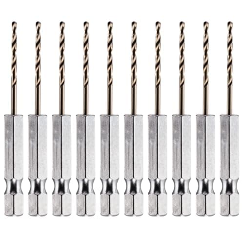Image of Rennie Tools - Box Of 10 x 1.6mm Hex Shank HSS Gold Cobalt Jobber Drill Bits For Stainless Steel, Hard Metals, Aluminium, Cast Iron, Copper. Twist drill bits Sets. 1.6mm Drill Bits Metric Drill