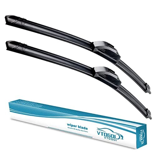 Image of VTOGOI OEM Quality 21''+19'' Premium All-Season Auto Windshield Natural Rubber J-Hook Wiper Blades(Pack of 2)