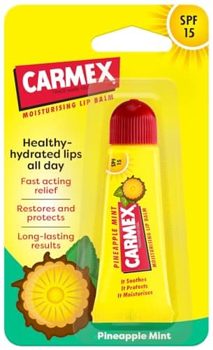 Image of Carmex Moisturising Lip Balm Tube - Pineapple Mint, 11.6ml